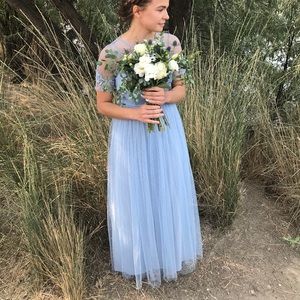 asos blue bridesmaid dresses